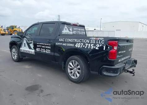 2022 Chevrolet Silverado 1500 4Wd Short Bed Custom из США, поврежденный, VIN 3GCPDBEK7NG539825